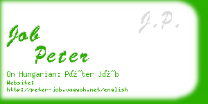 job peter business card